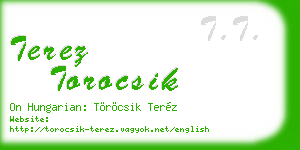 terez torocsik business card