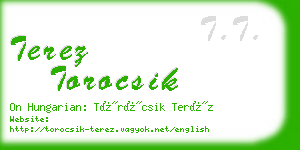 terez torocsik business card